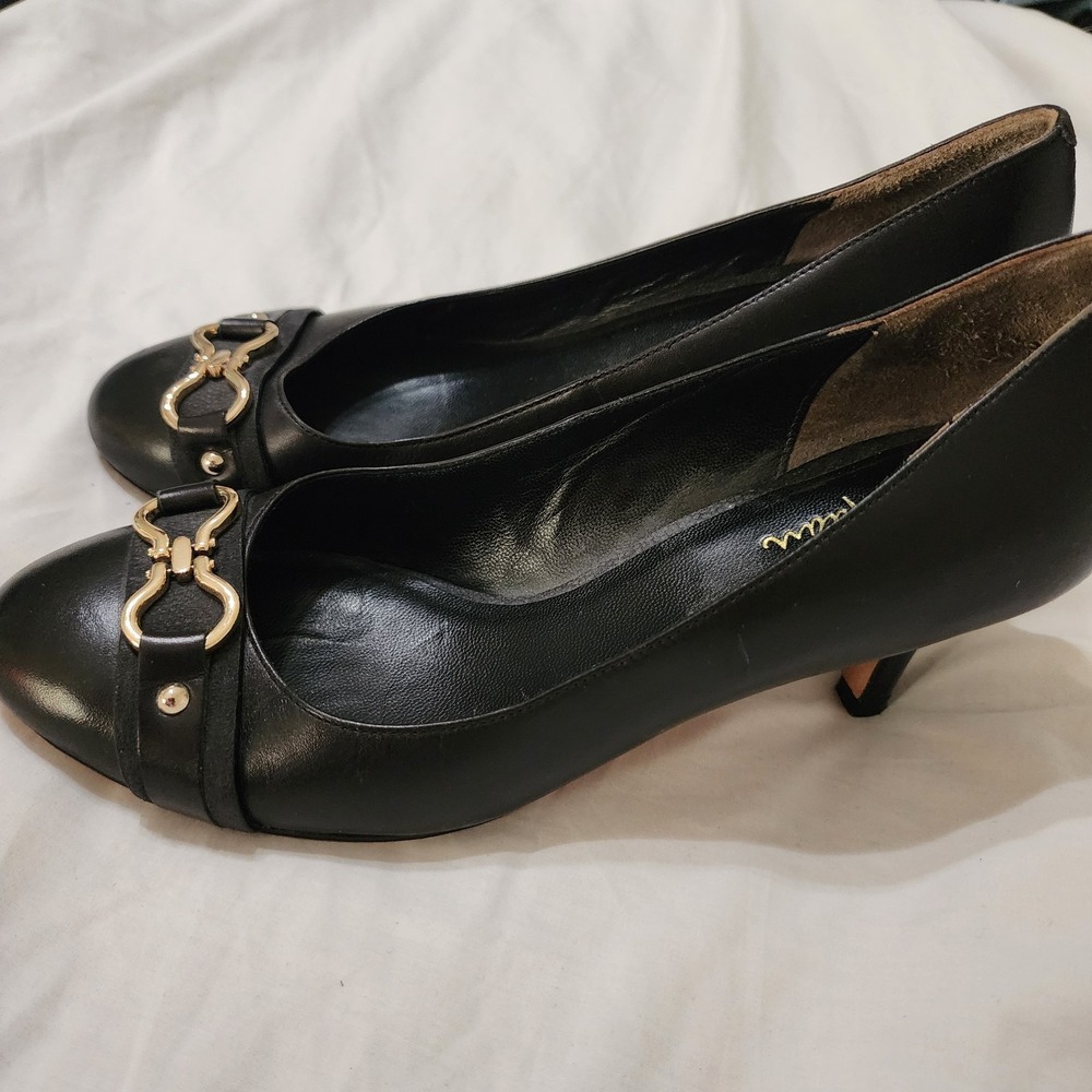 Cole Haan‎ Womens Horsebit Black Leather Pumps Size 8B  Lux Elevated Style